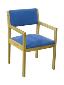 Metro Arm Chair w\/Upholstered Seat & Back